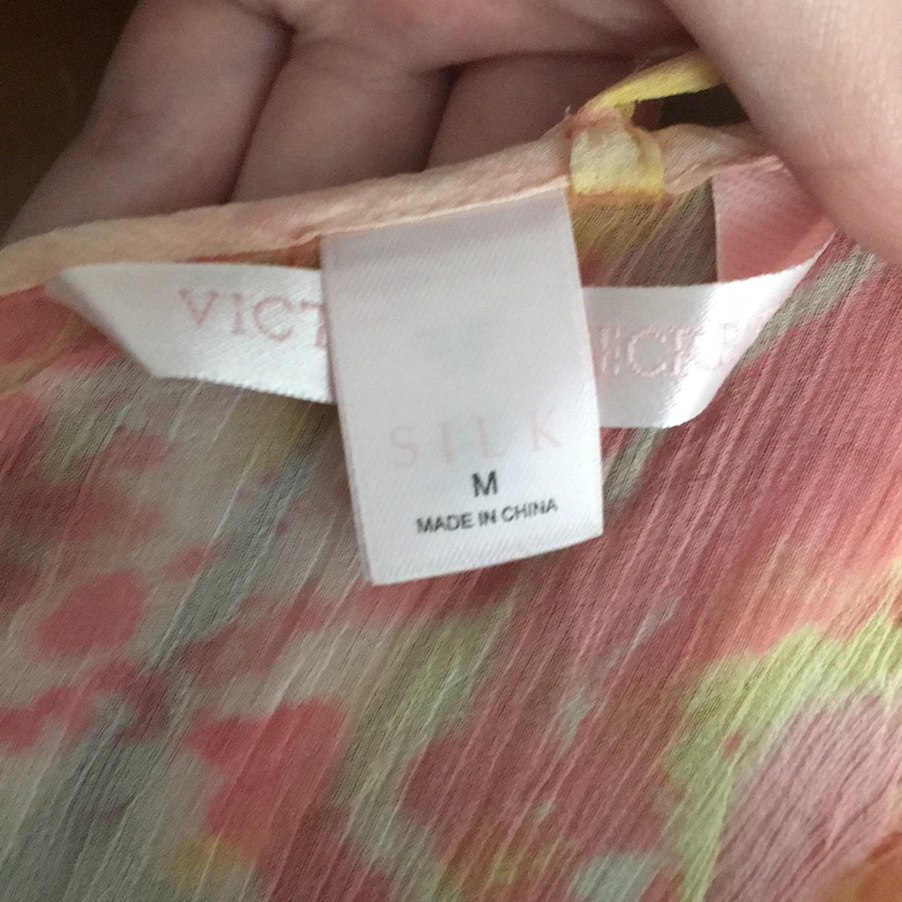 NWOT tie dye floral silk VS mesh dress - Picture 4 of 4